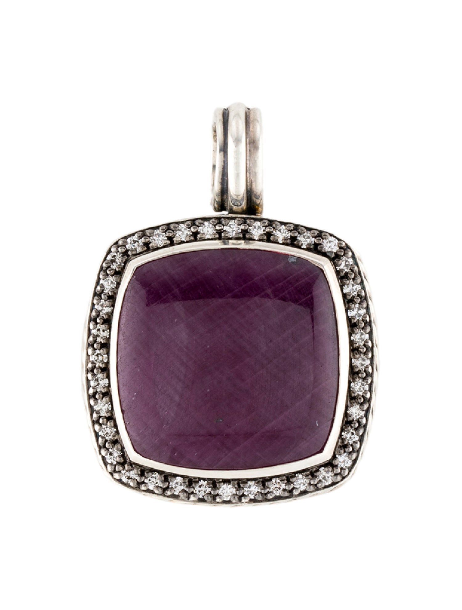 David Yurman Ruby & Diamond Moonlight Ice Enhancer Pendant