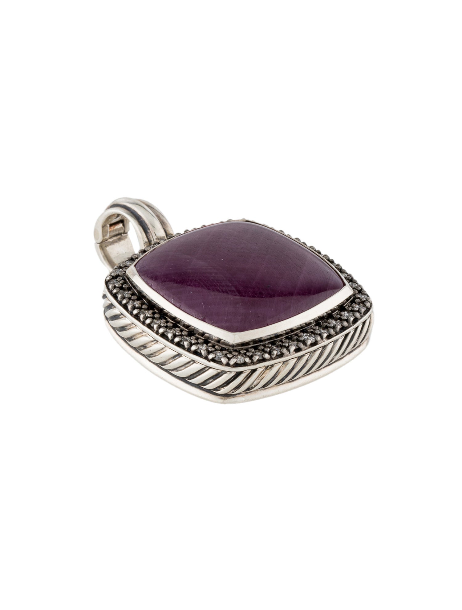 David Yurman Ruby & Diamond Moonlight Ice Enhancer Pendant