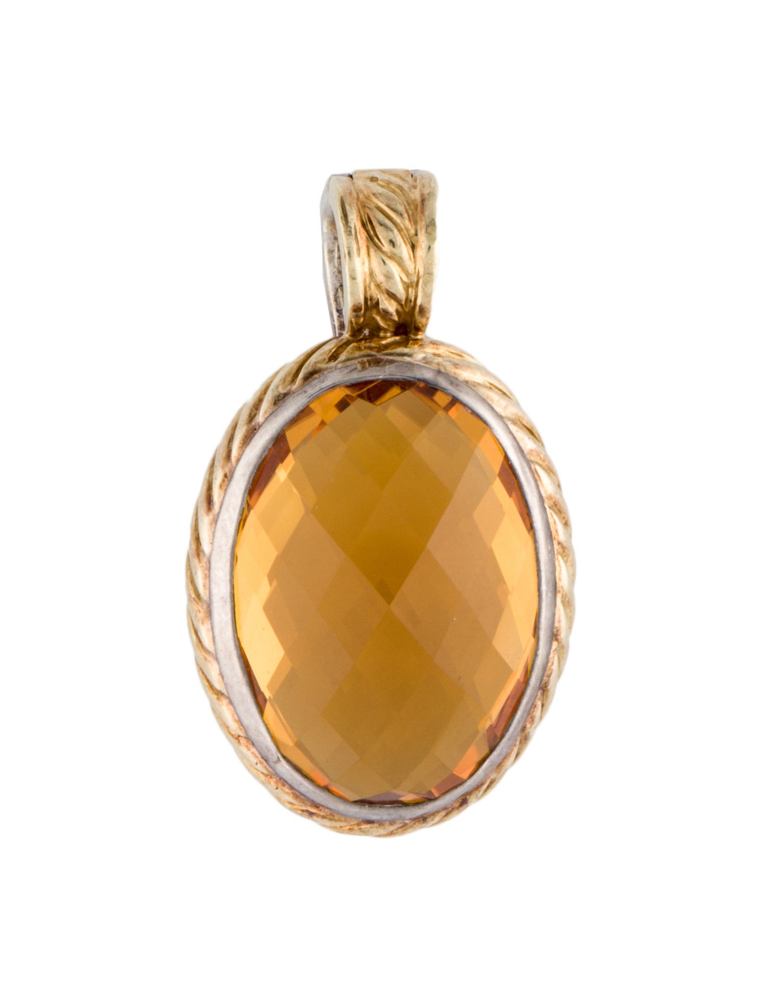 David Yurman Citrine Enhancer Pendant
