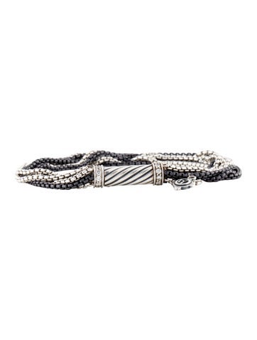 David Yurman Multistrand Diamond Box Chain Bracelet