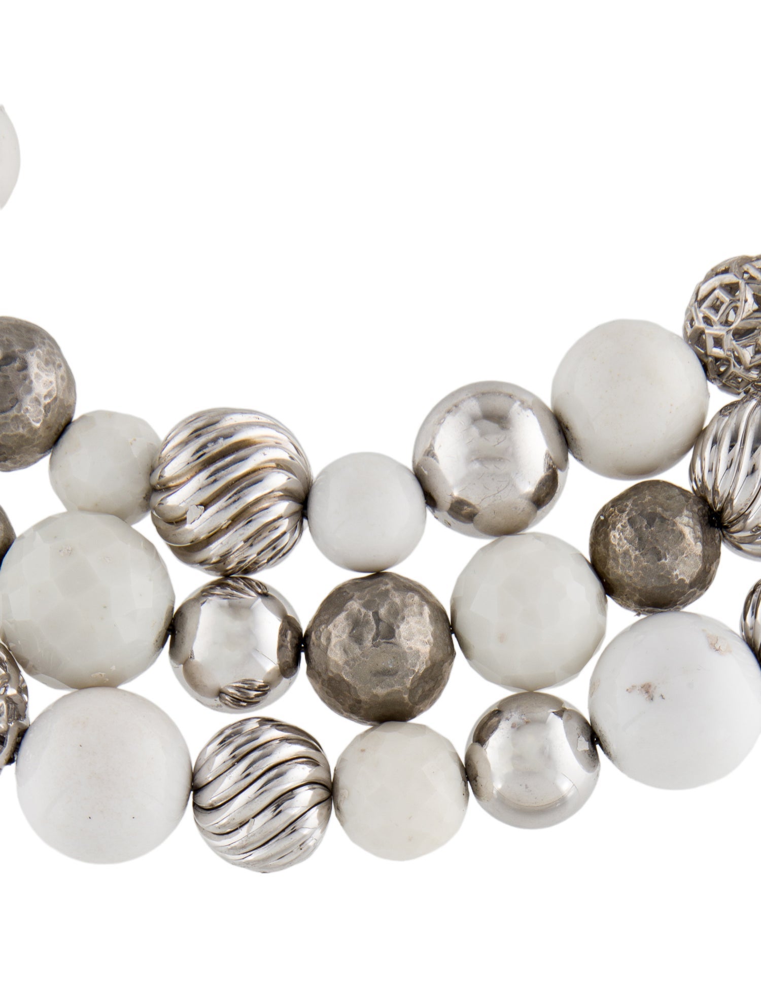 David Yurman Chalcedony Elements Multi-Strand Bead Necklace