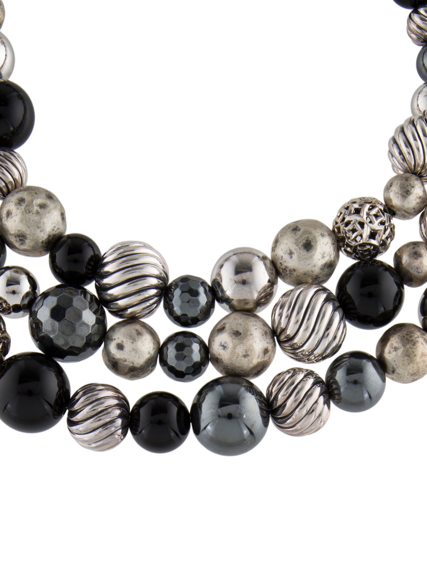 David Yurman Hematine & Onyx Elements Multi-Strand Necklace