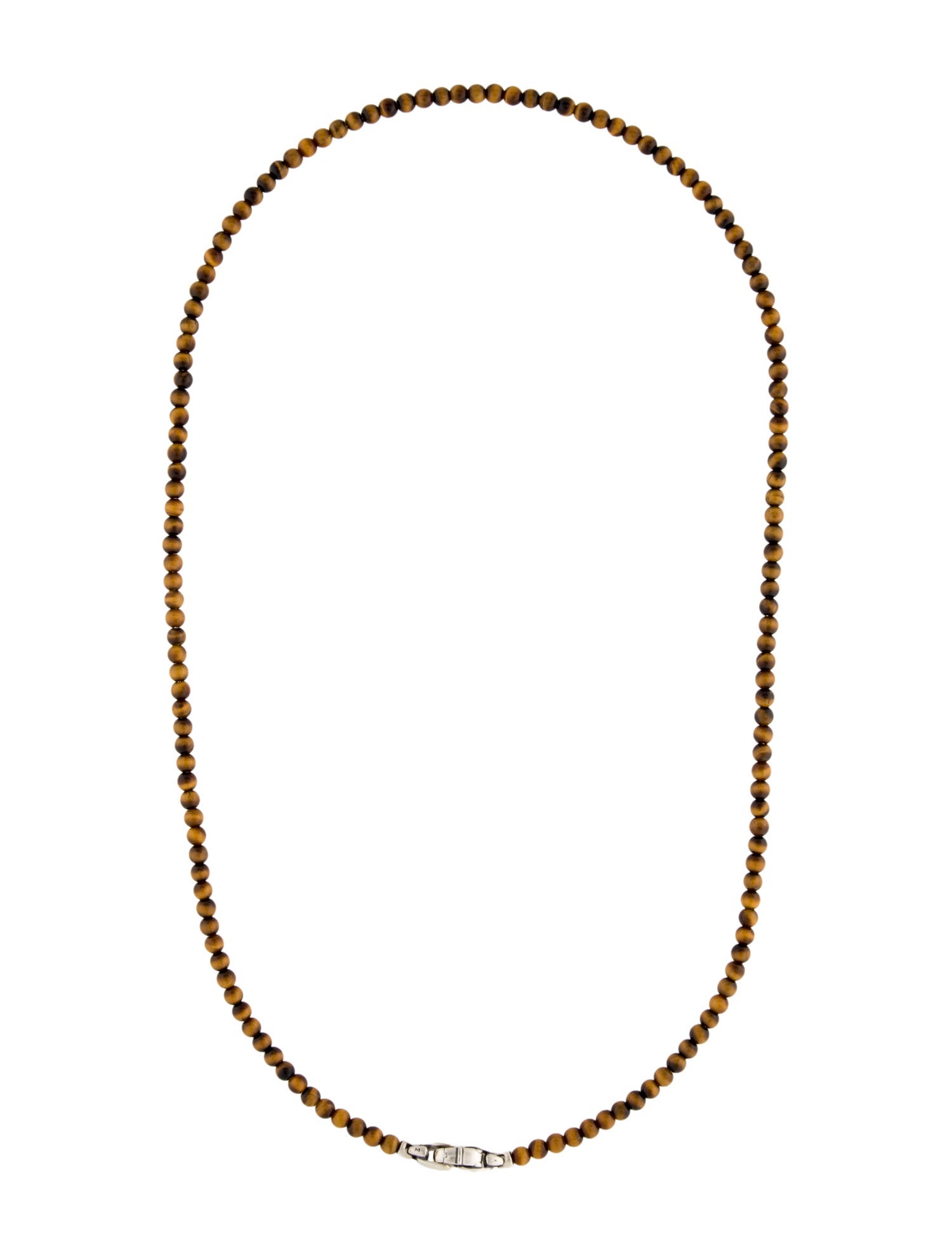 David Yurman Tiger’s Eye Spiritual Beads Necklace, 4mm
