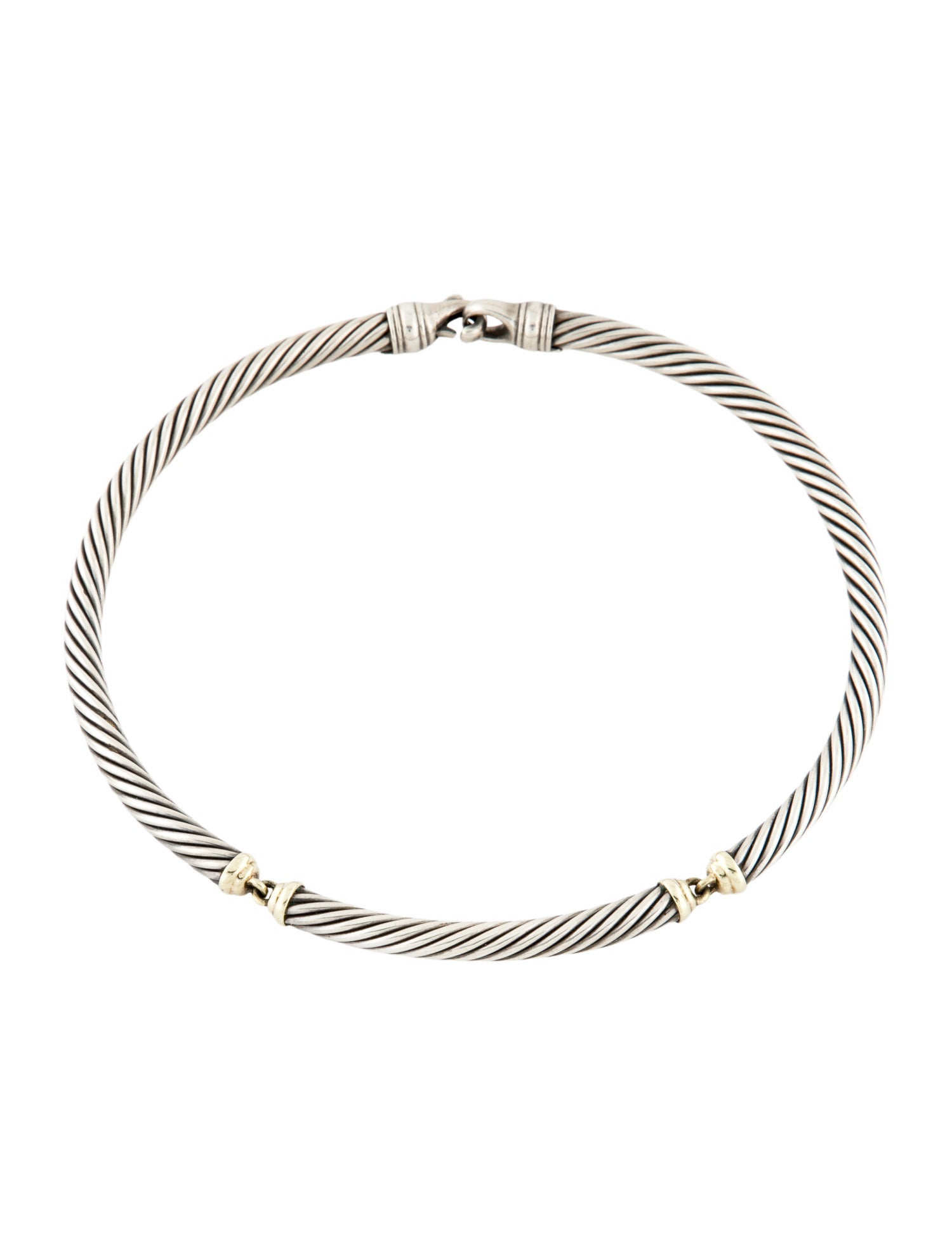 David Yurman Two-Tone Metro Cable Collar Necklace