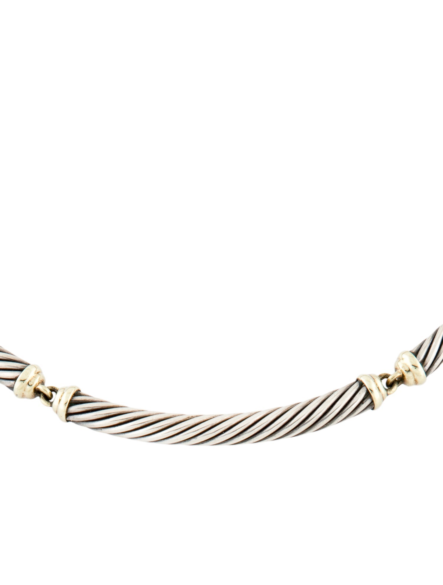 David Yurman Two-Tone Metro Cable Collar Necklace
