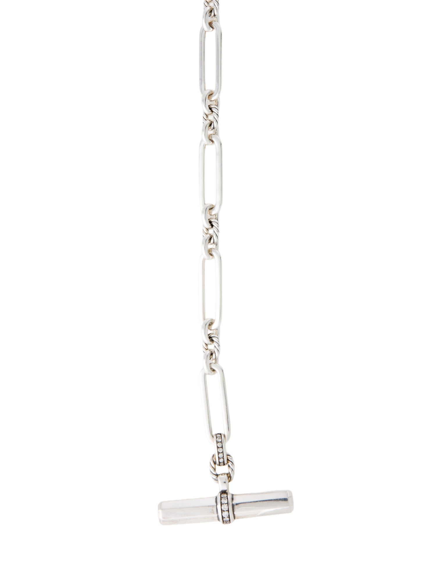 David Yurman Diamond Lexington Y Chain Necklace