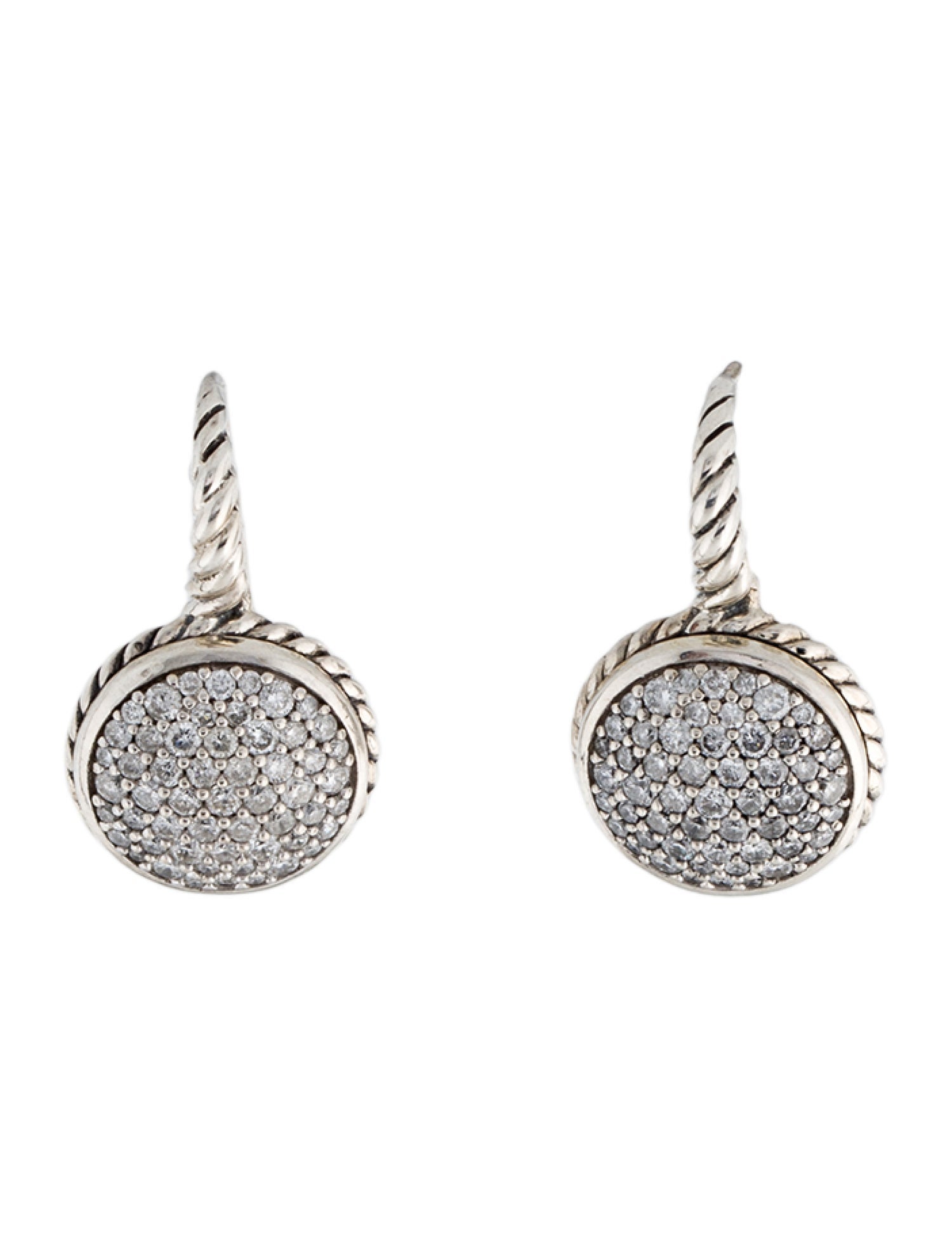 David Yurman 1.00ctw Diamond Chatelaine Drop Earrings