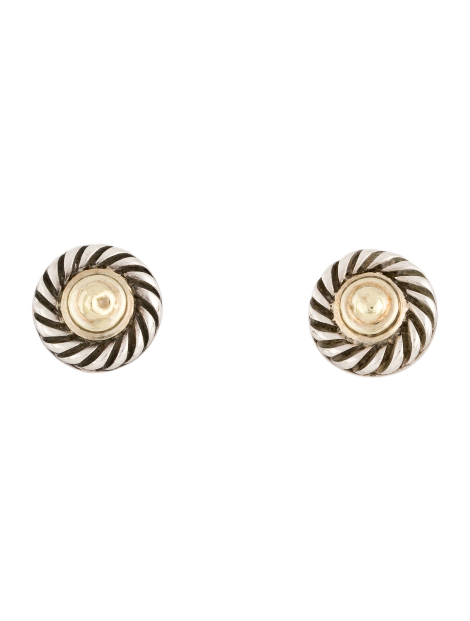 David Yurman Two-Tone Cookie Stud Earrings
