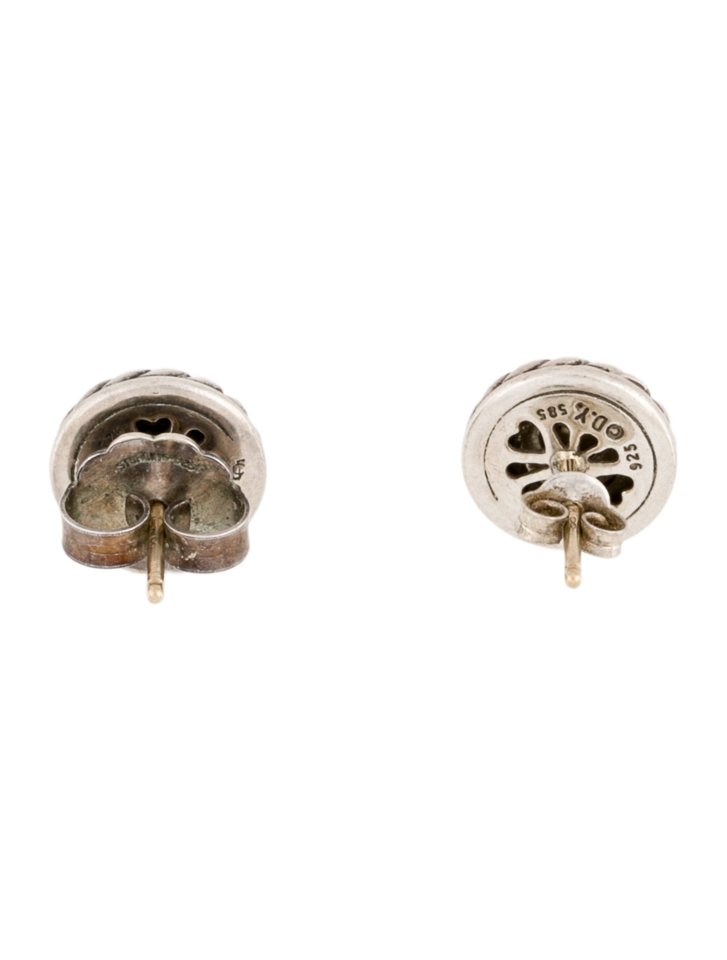 David Yurman Two-Tone Cookie Stud Earrings