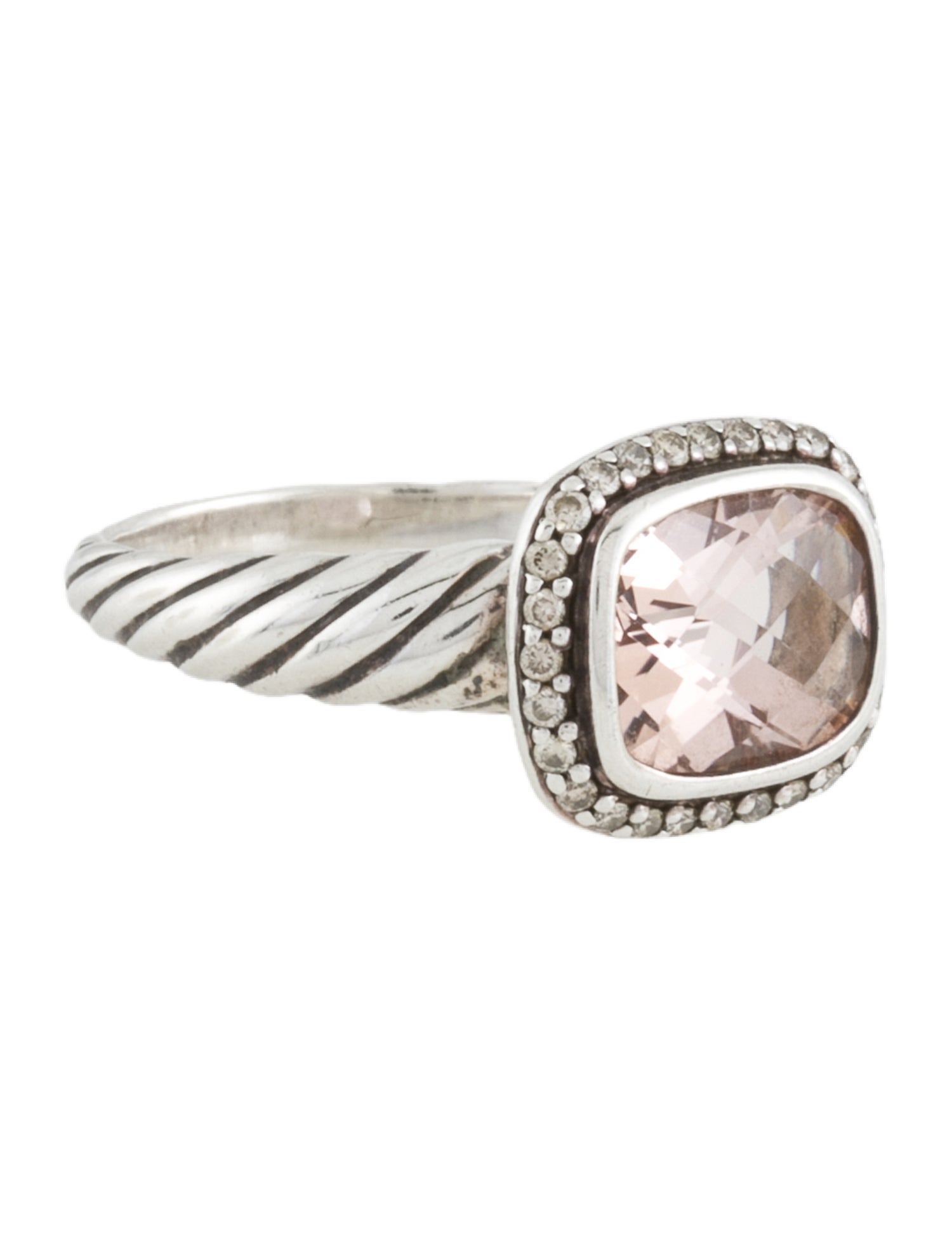 David Yurman Morganite and Diamond Albion Ring