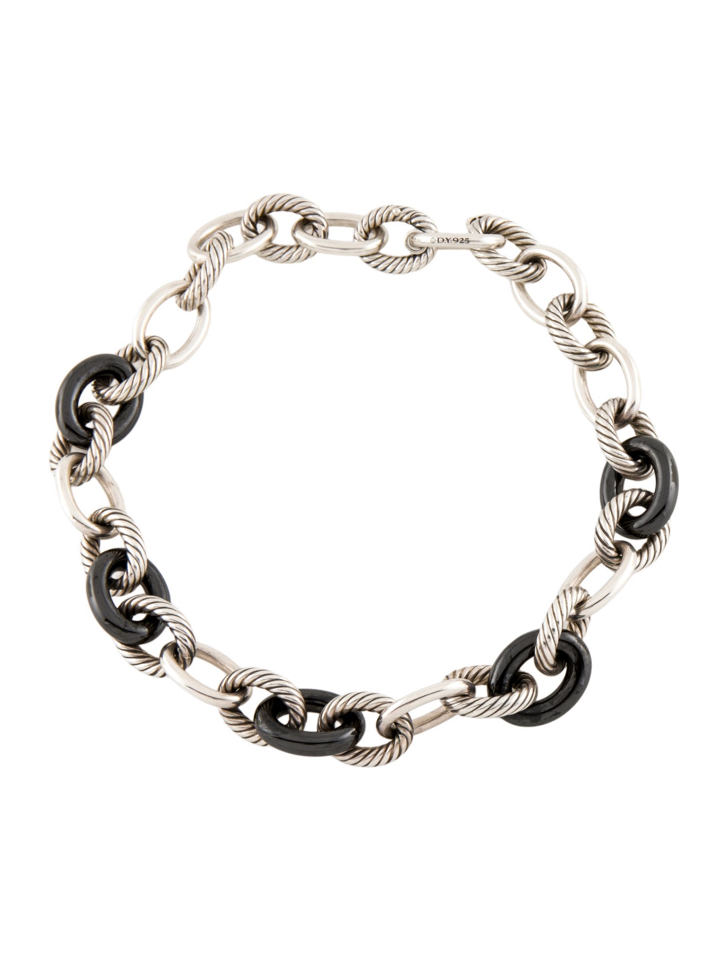 David Yurman Ceramic Large Oval Link Necklace