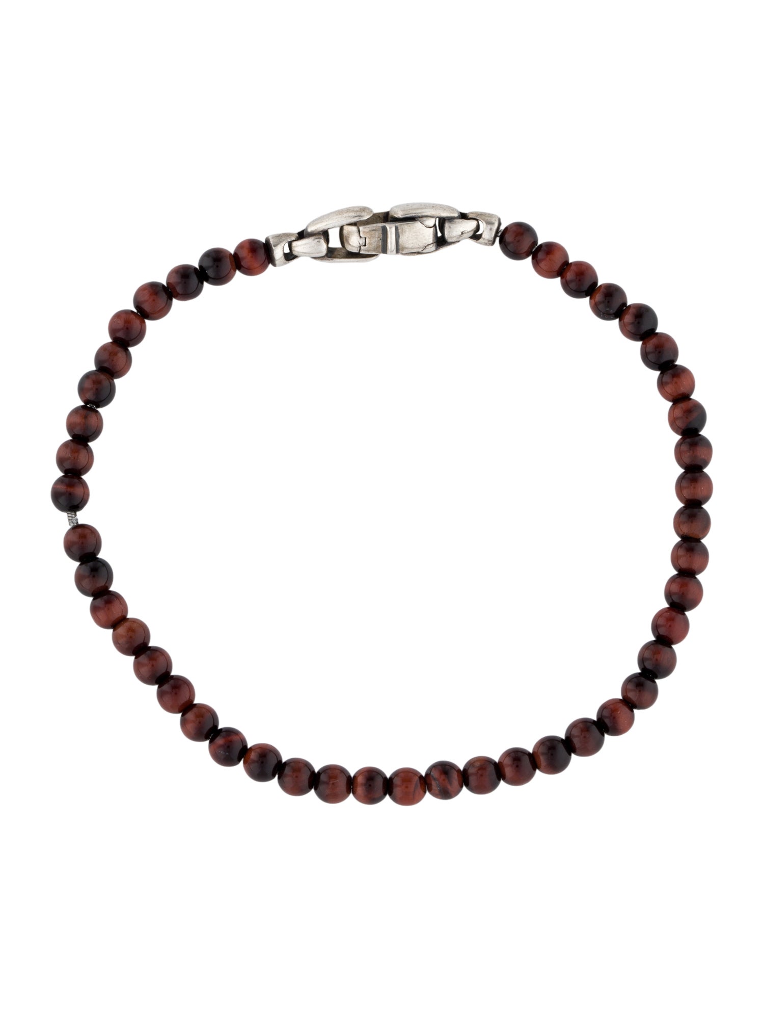 David Yurman Tiger's Eye Quartz Spiritual Beads Alternating Breacelet