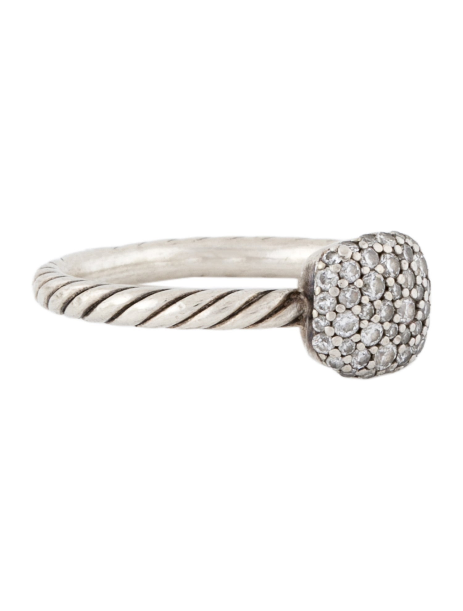 David Yurman Diamond Petite Cable Ring