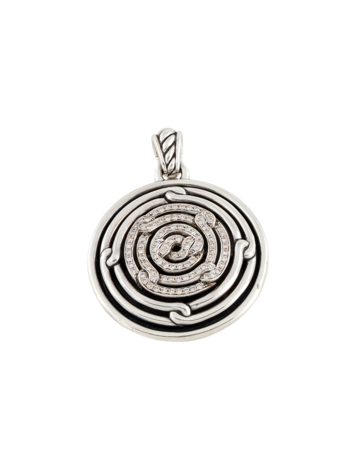 David Yurman Diamond Labyrinth Enhancer Pendant