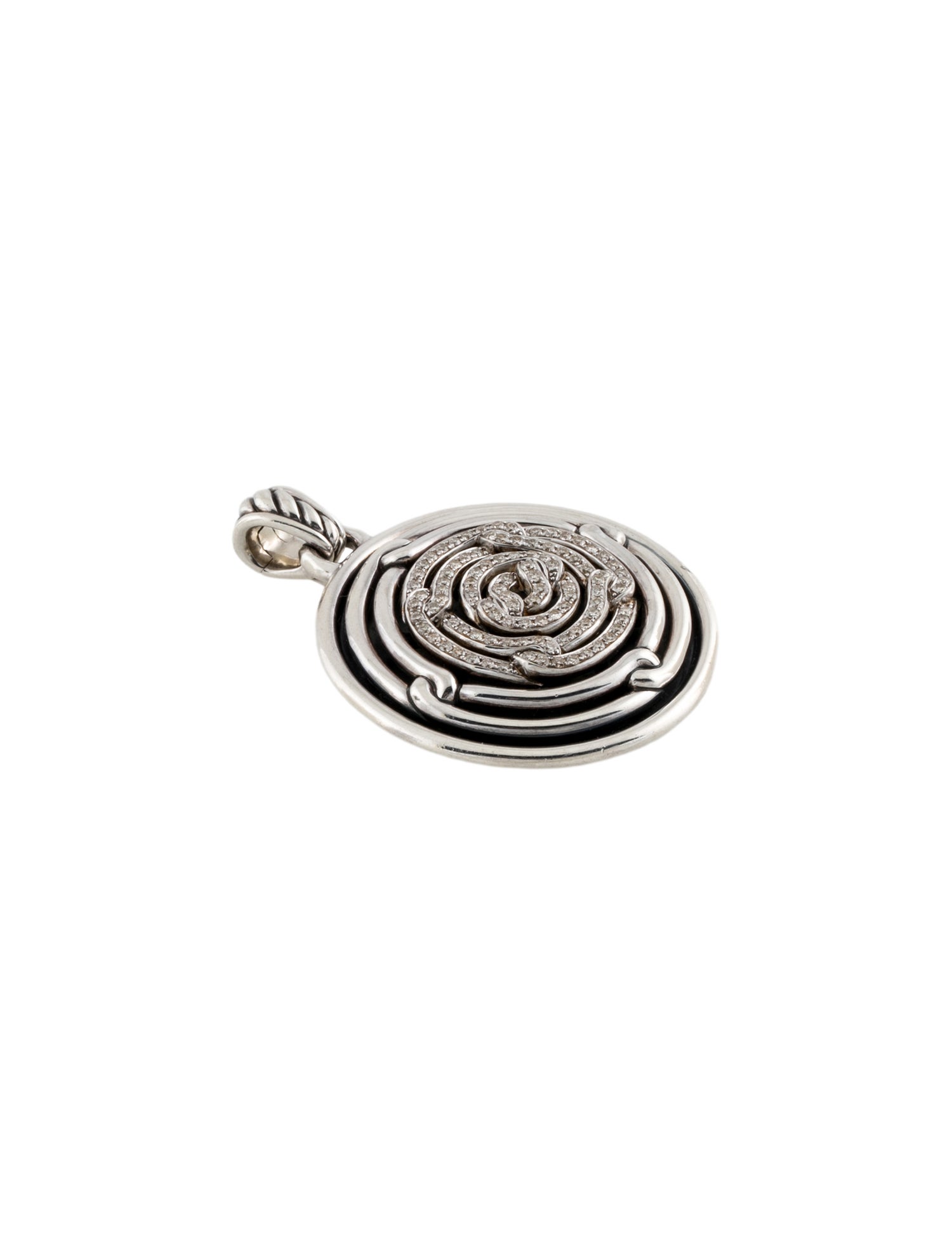 David Yurman Diamond Labyrinth Enhancer Pendant