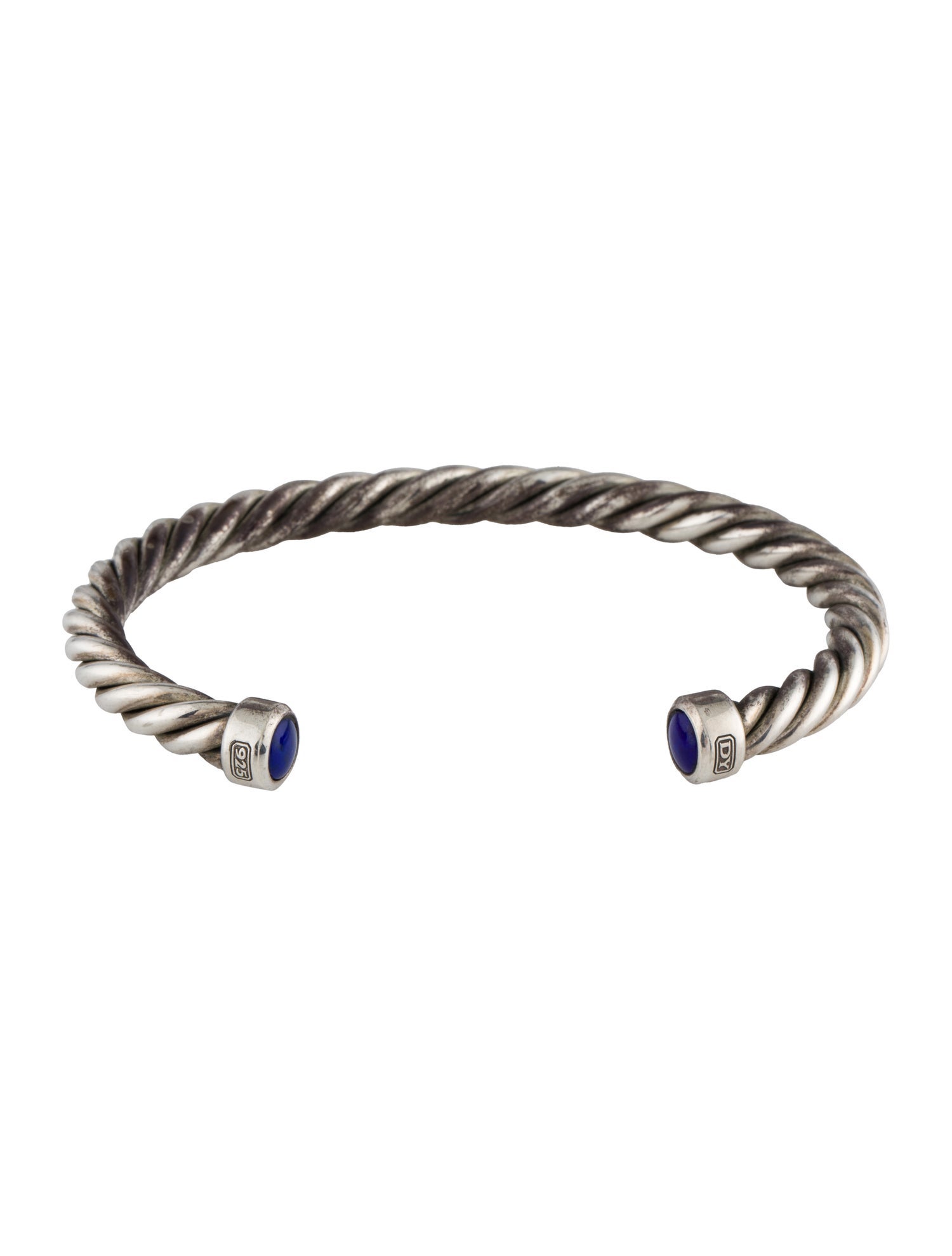 David Yurman Lapis Lazuli Cable Cuff Bracelet