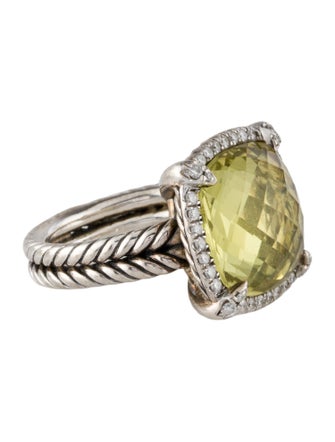 David Yurman Citrine Châtelaine Pavé Bezel Ring