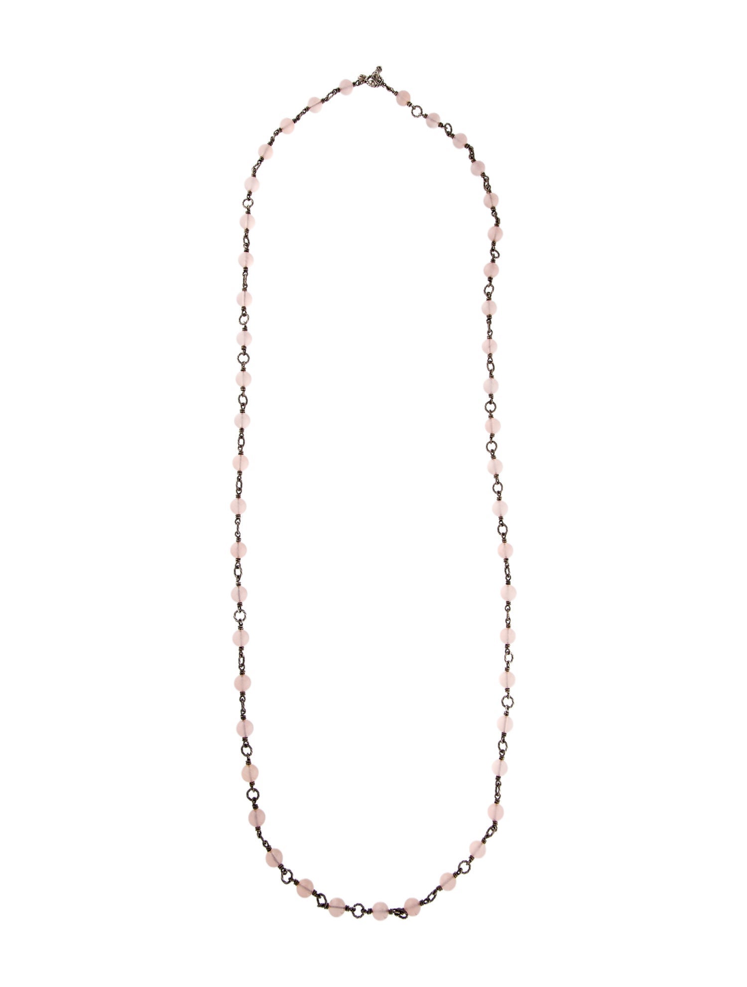 David Yurman Rose Quartz Bead Necklace