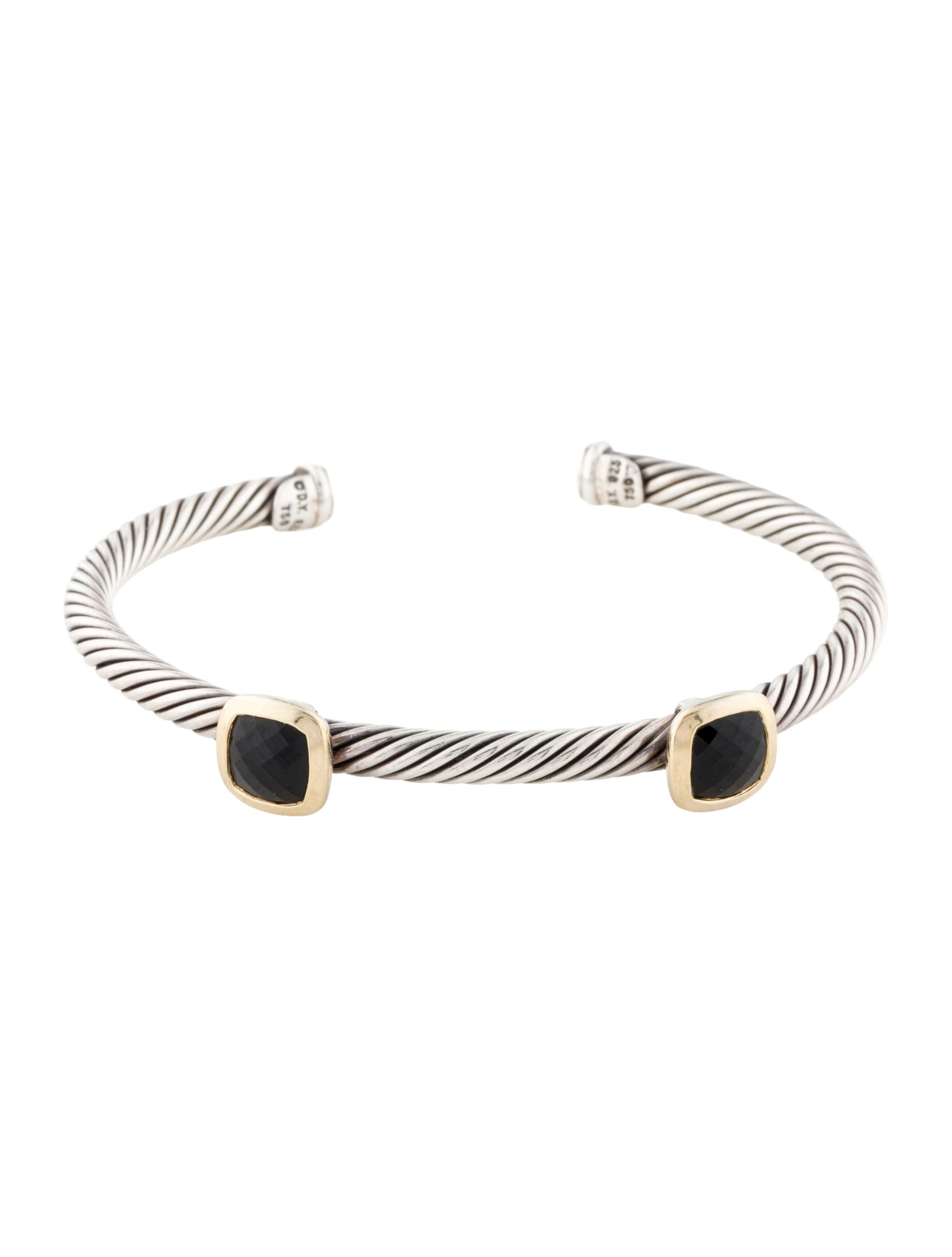 David Yurman Onyx Two Station Noblesse Bracelet
