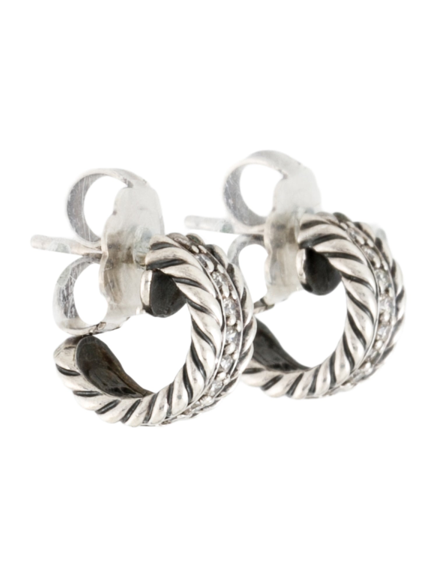 David Yurman Diamond Petite Pavé Huggie Earrings