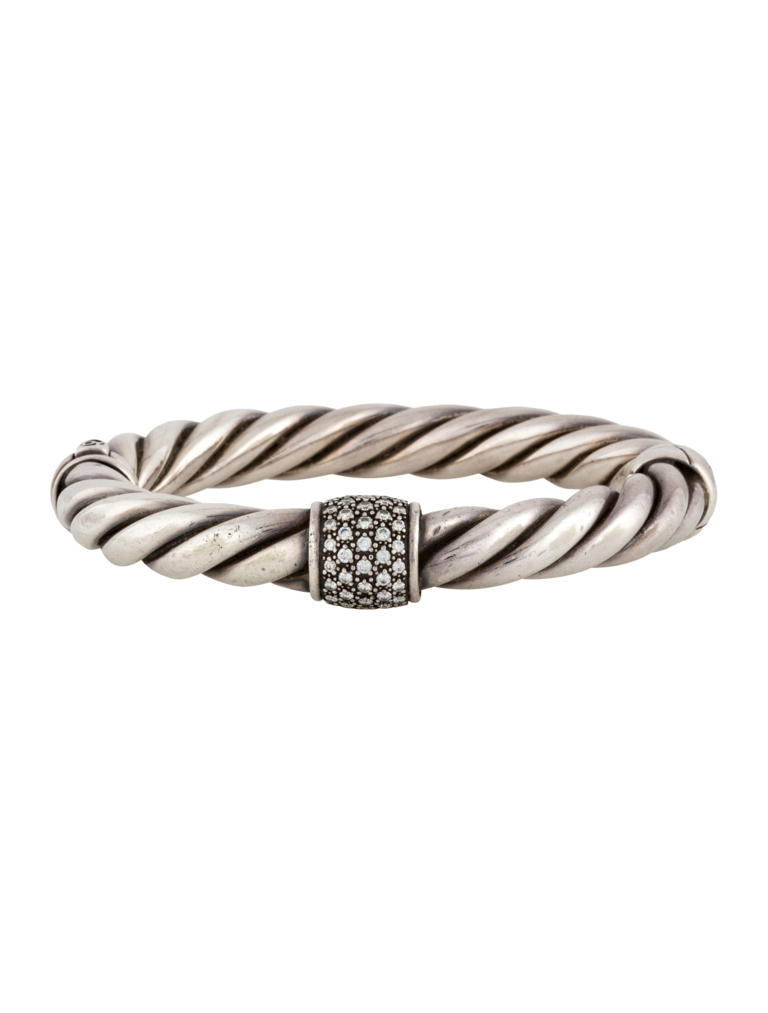 David Yurman Diamond Metro Cable Bangle