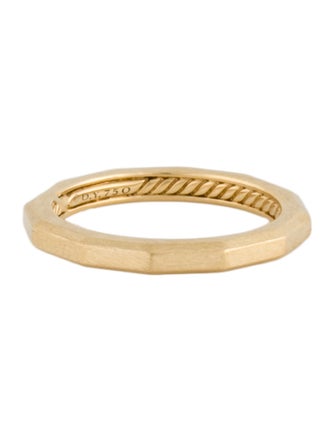 David Yurman 18K DY Delaunay Faceted Band Ring