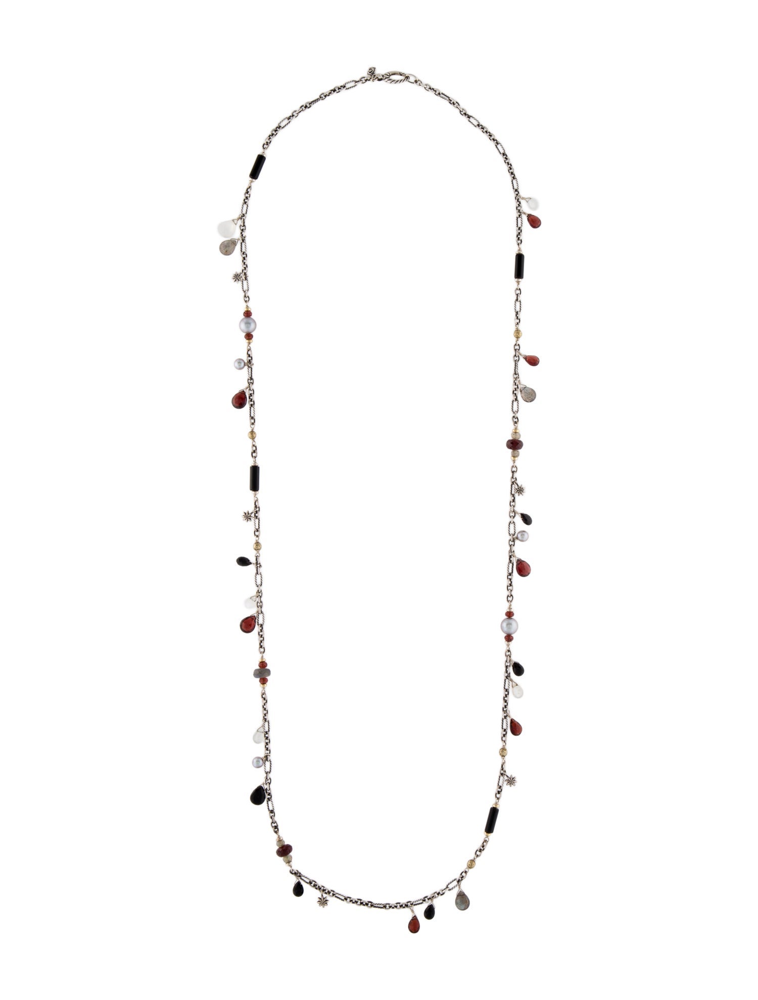 David Yurman Pearl & Multistone Bijoux Necklace