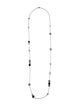 David Yurman Onyx & Hematine Elements Station Necklace