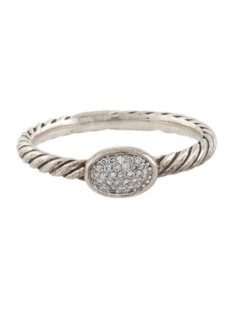 David Yurman Diamond Cable Collectibles® Oval Stack Ring
