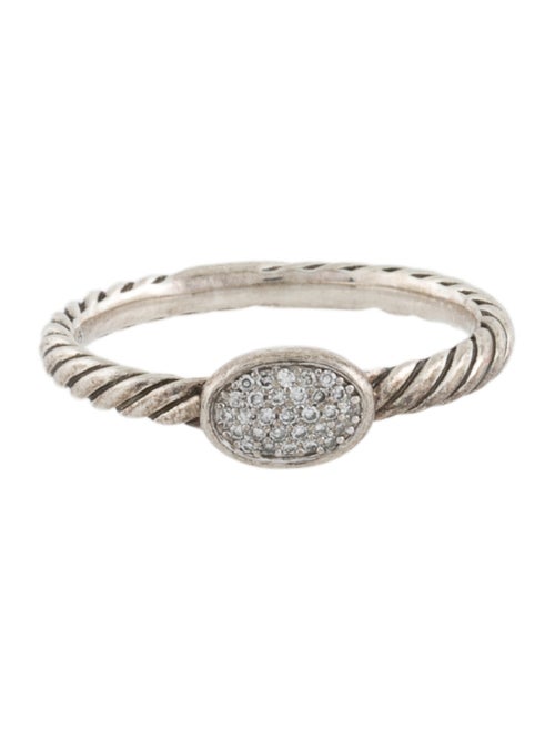 David Yurman Diamond Cable Collectibles® Oval Stack Ring