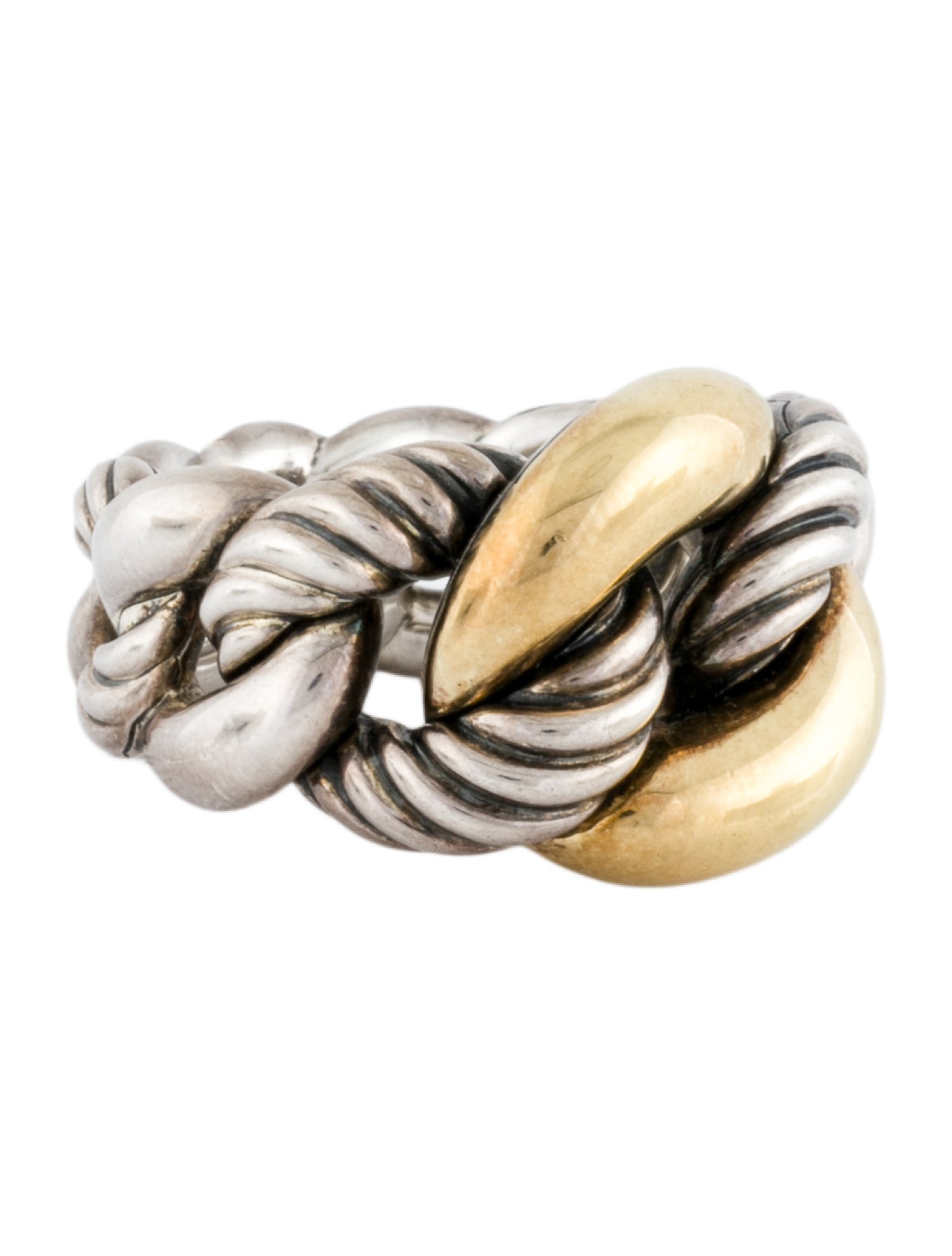 David Yurman Two-Tone Belmont Curb Link Ring