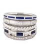David Yurman 18K Enamel, Sapphire & Diamond Stax 5 Row Band