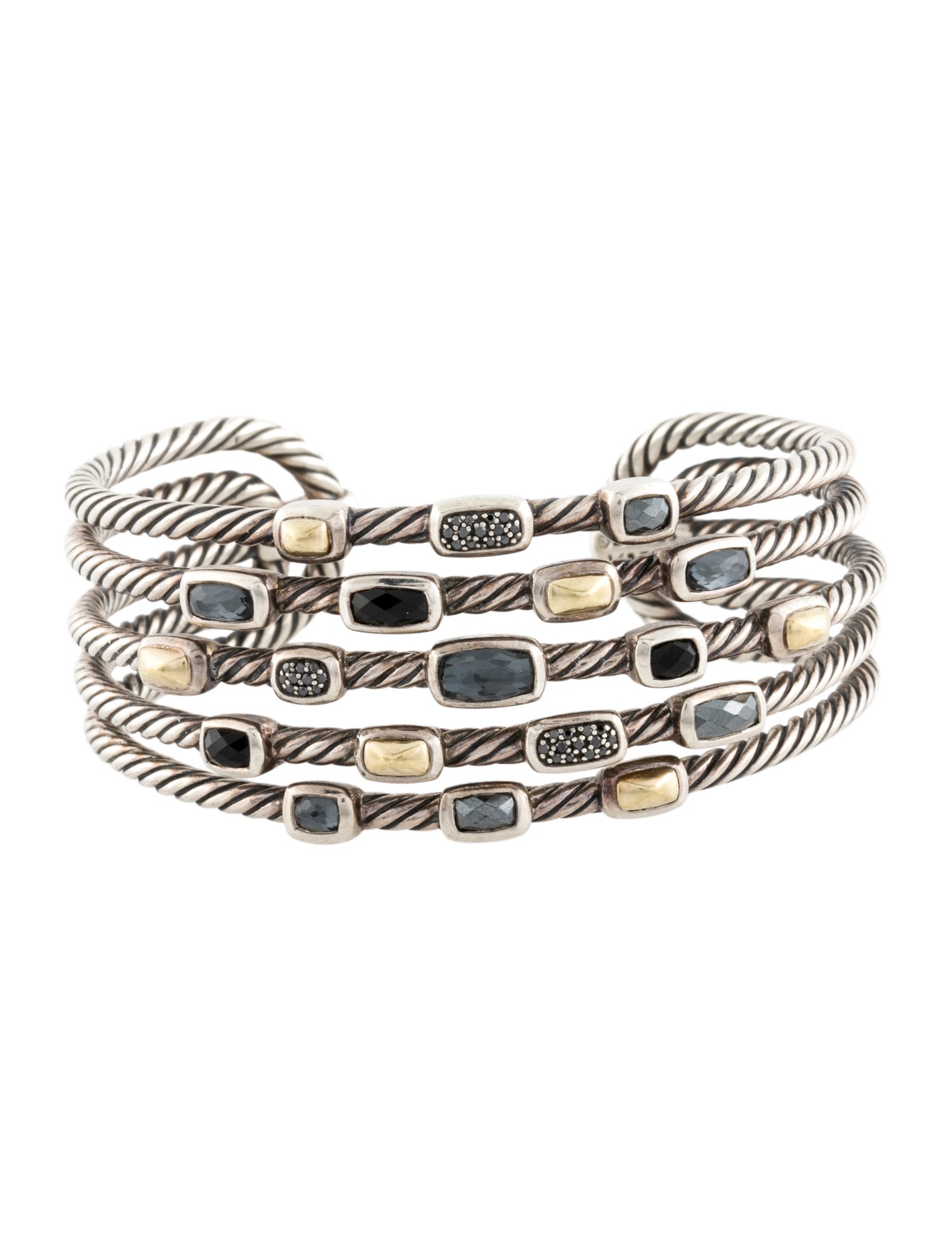 David Yurman Multistone 5-Row Confetti Cuff Bracelet