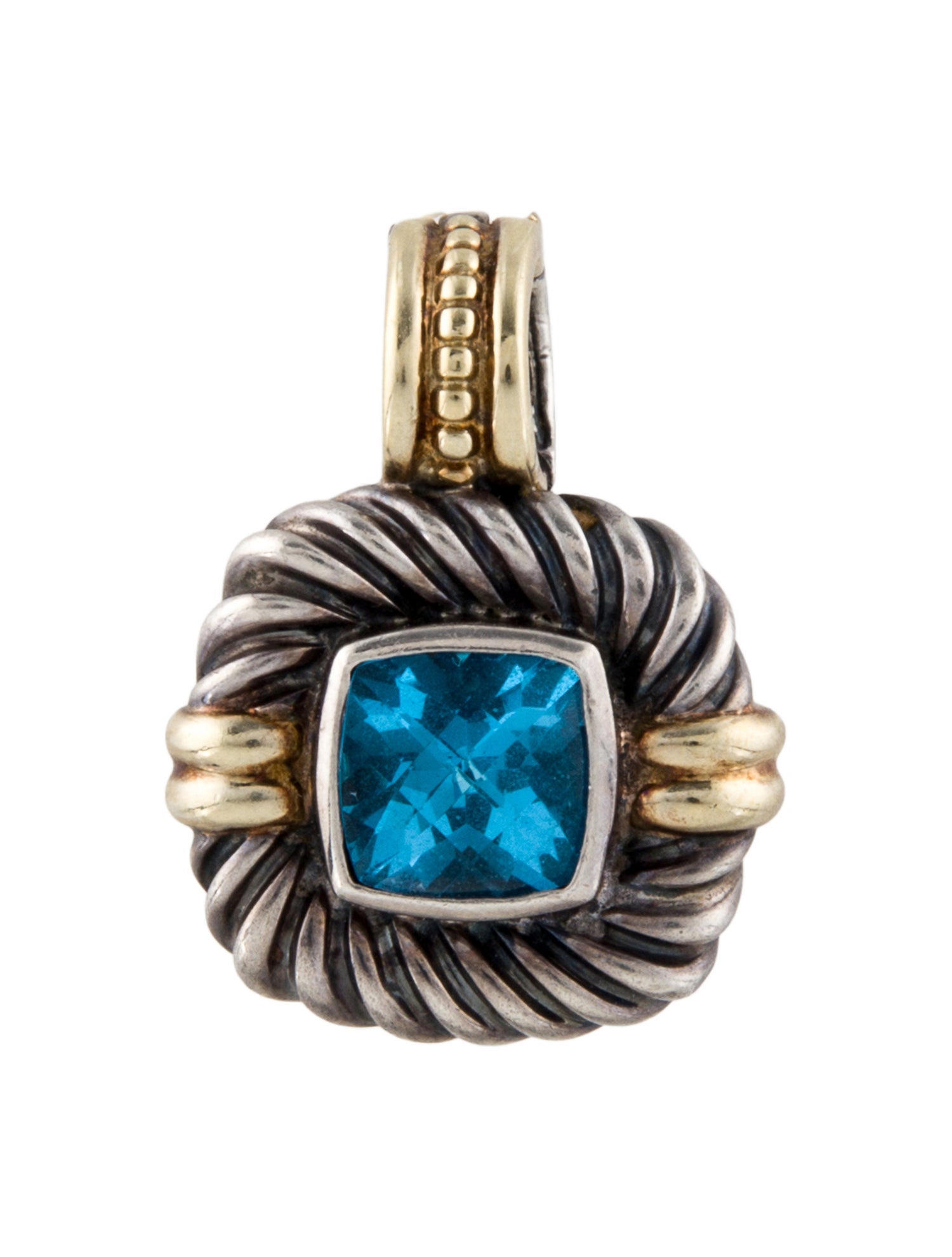 David Yurman Vintage Topaz Pendant Necklace