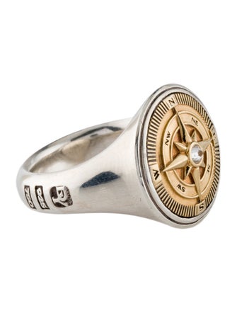 David Yurman Diamond Maritime Compass Signet Ring