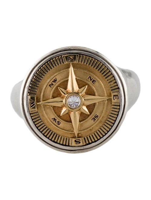 David Yurman Diamond Maritime Compass Signet Ring