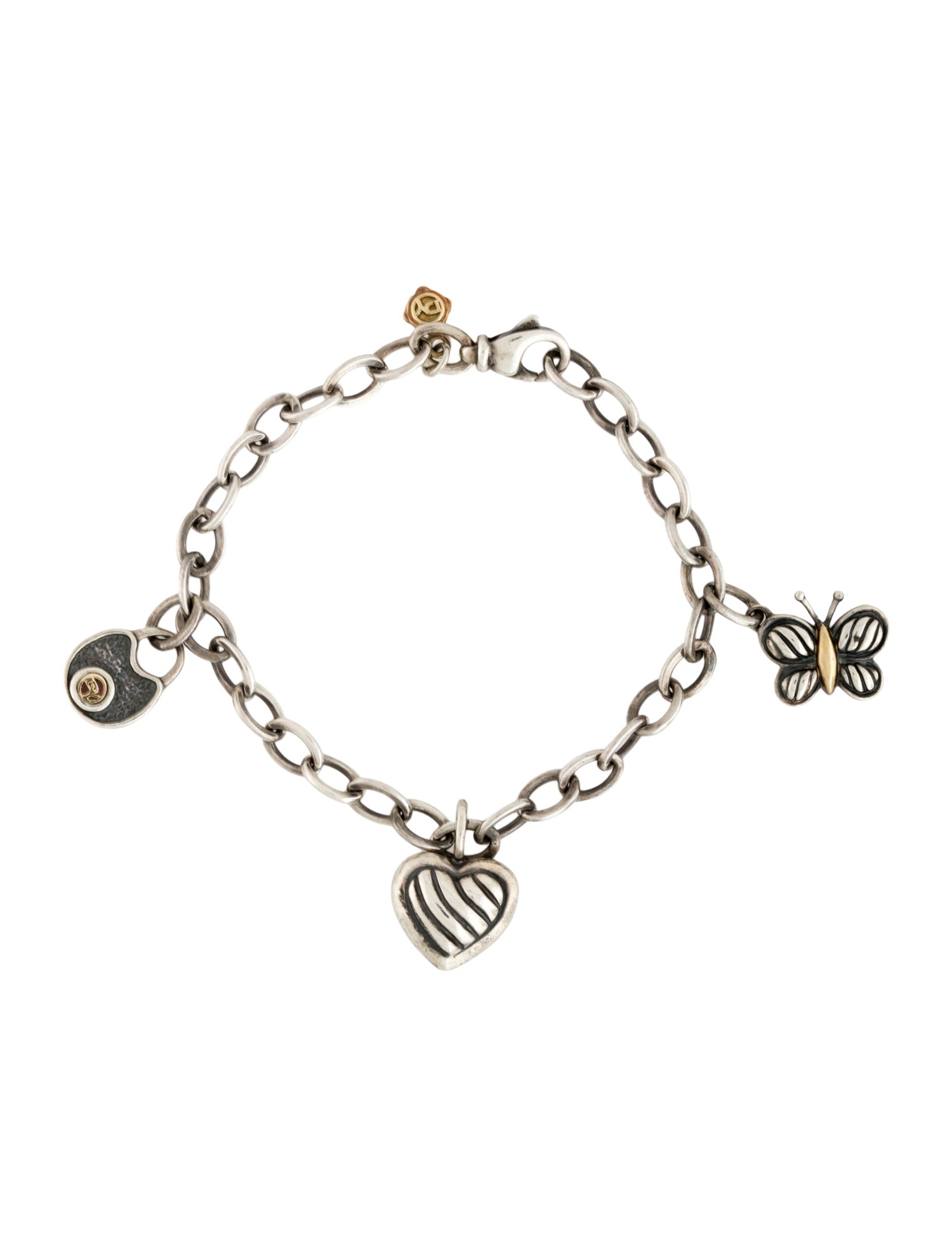 David Yurman Two-Tone Child's Charm Bracelet