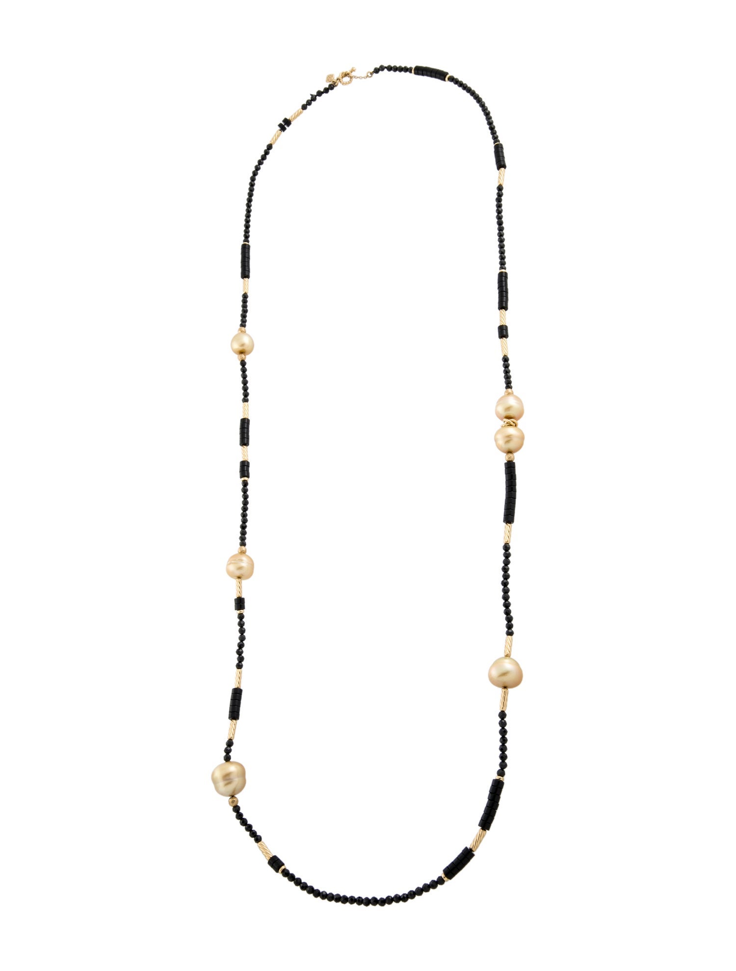 David Yurman 18K Spinel, Onyx & Pearl Long Tweejoux Necklace