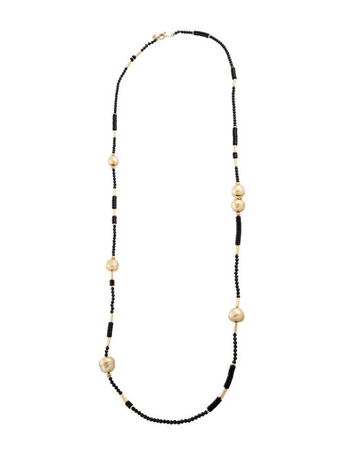 David Yurman 18K Spinel, Onyx & Pearl Long Tweejoux Necklace