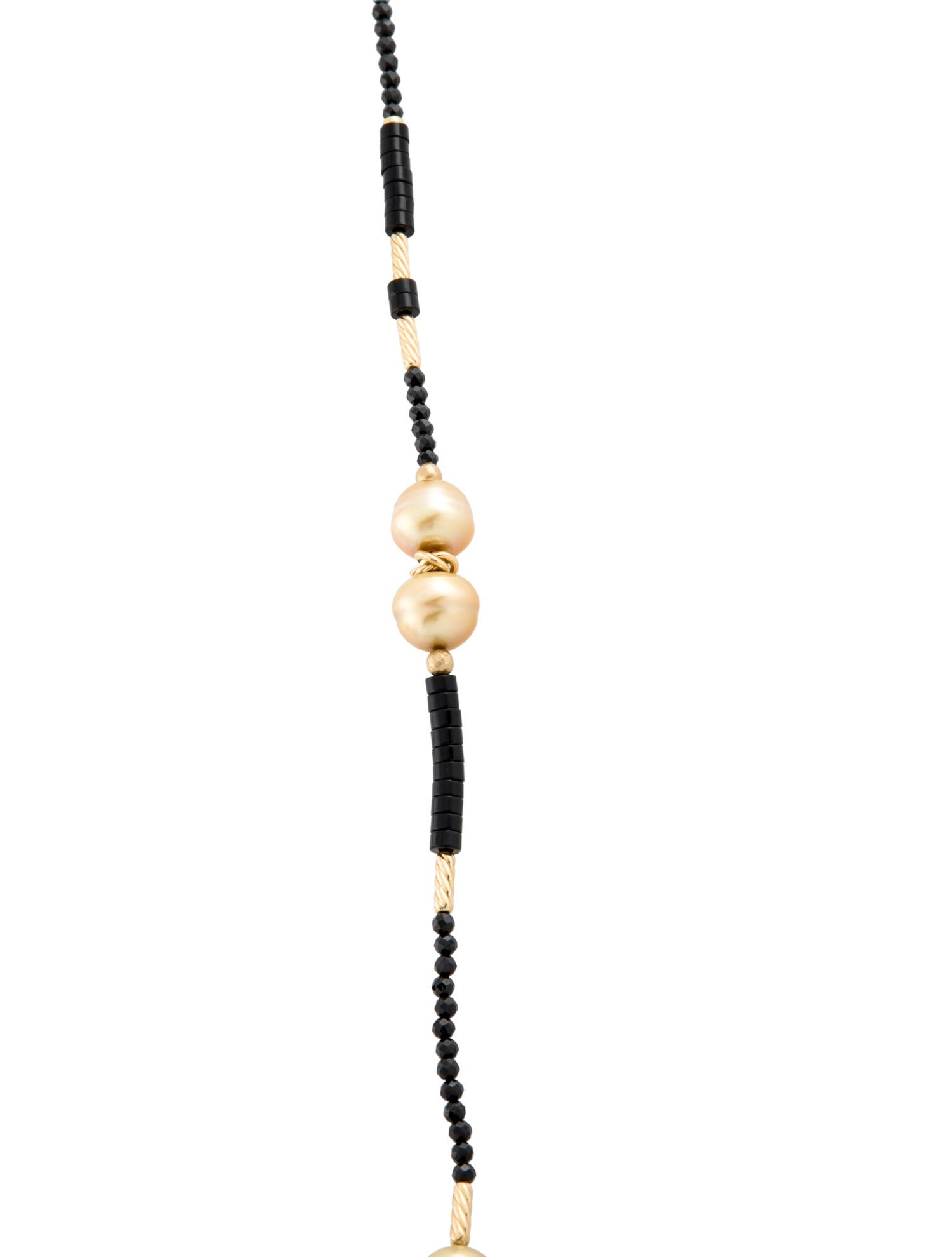 David Yurman 18K Spinel, Onyx & Pearl Long Tweejoux Necklace