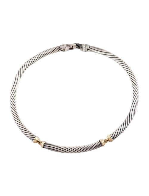 David Yurman Two-Tone Metro Cable Collar Necklace