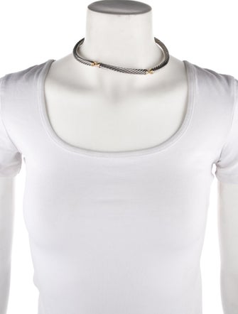 David Yurman Two-Tone Metro Cable Collar Necklace