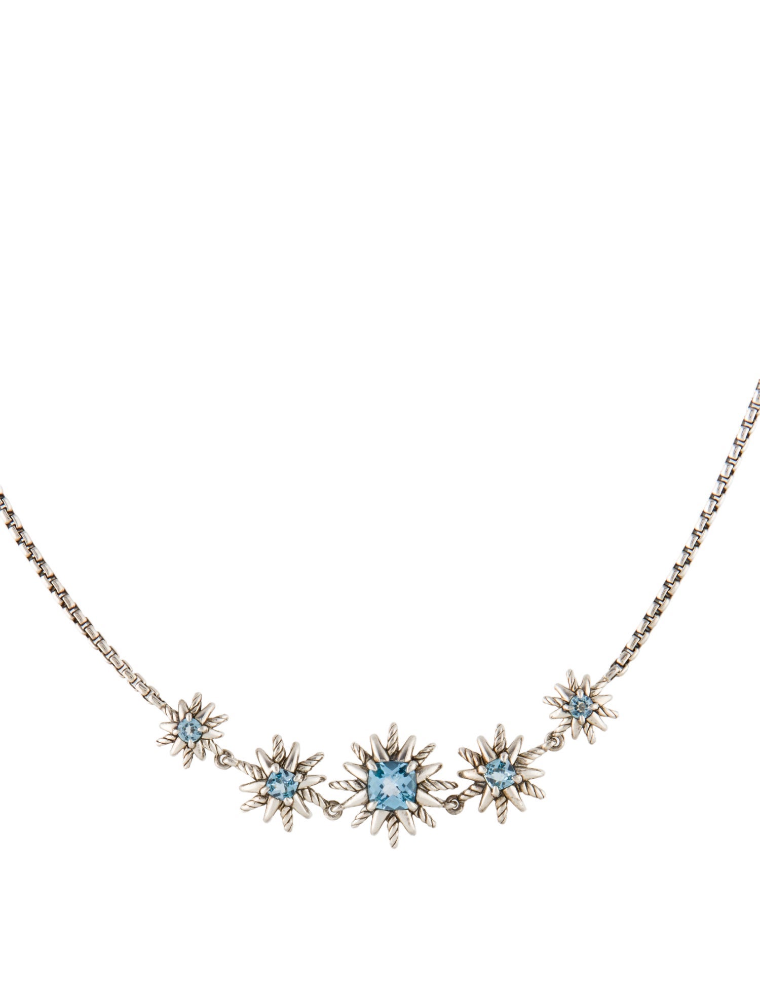 David Yurman Topaz Starburst Collar Necklace