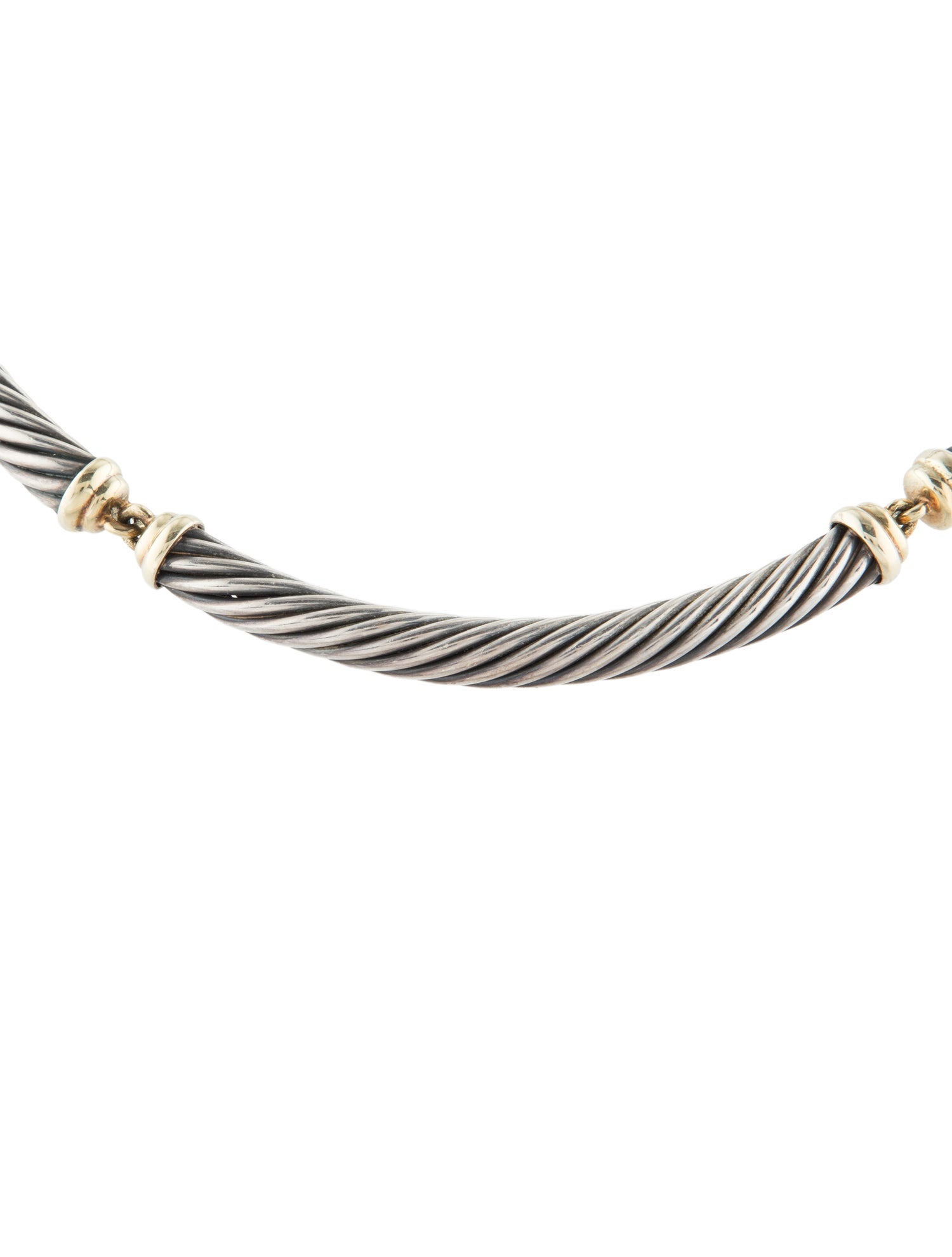 David Yurman Two-Tone Metro Cable Collar Necklace