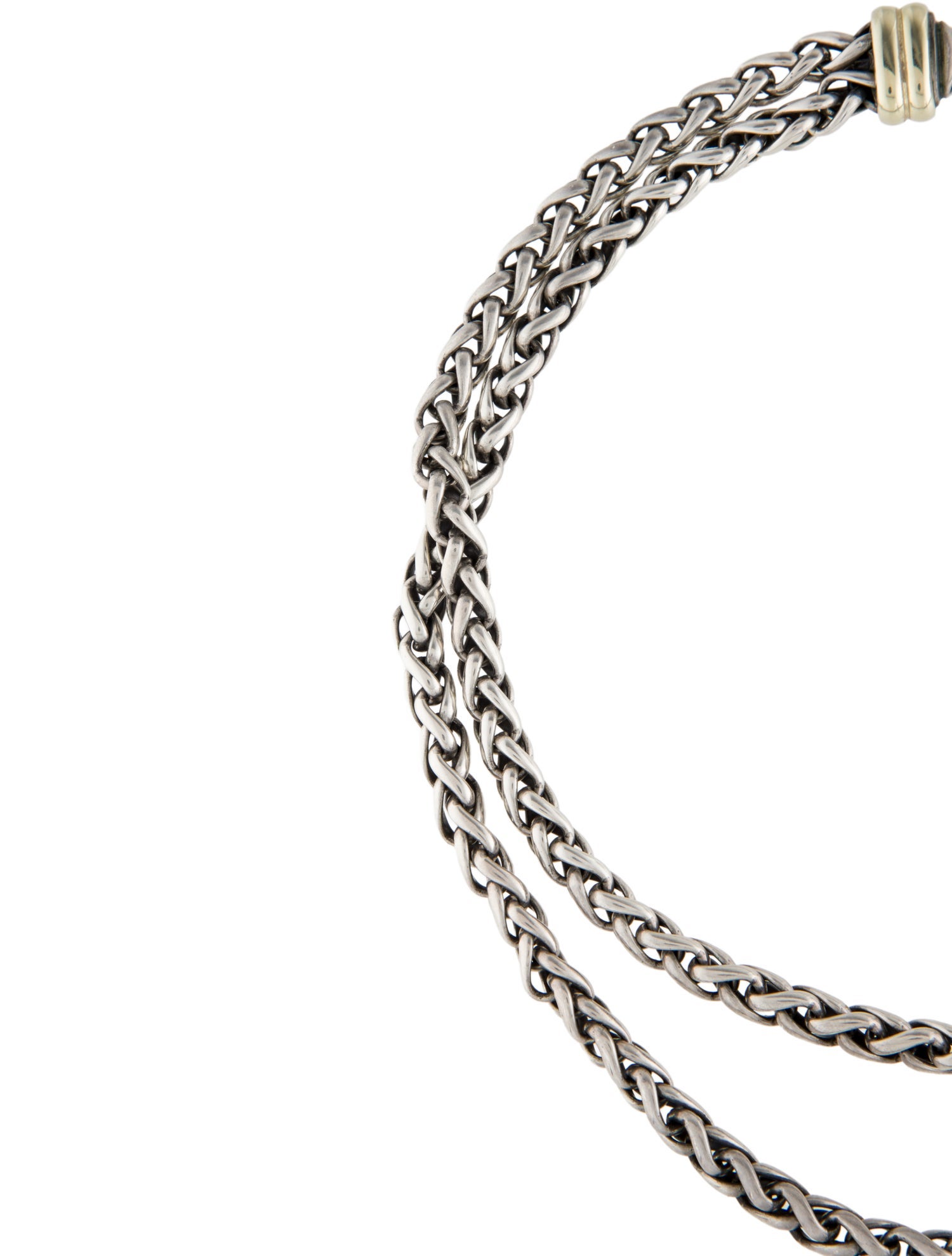David Yurman Two-Tone Double Wheat Chain Necklace