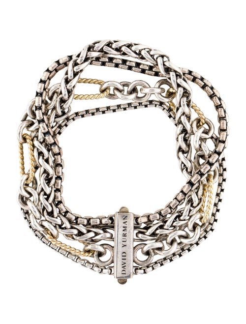 David Yurman Two-Tone Four-Row Chain Bracelet