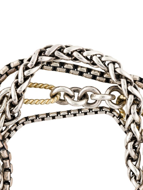 David Yurman Two-Tone Four-Row Chain Bracelet