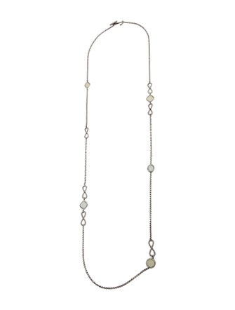 David Yurman Citrine & Prasiolite Long Infinity Station Necklace