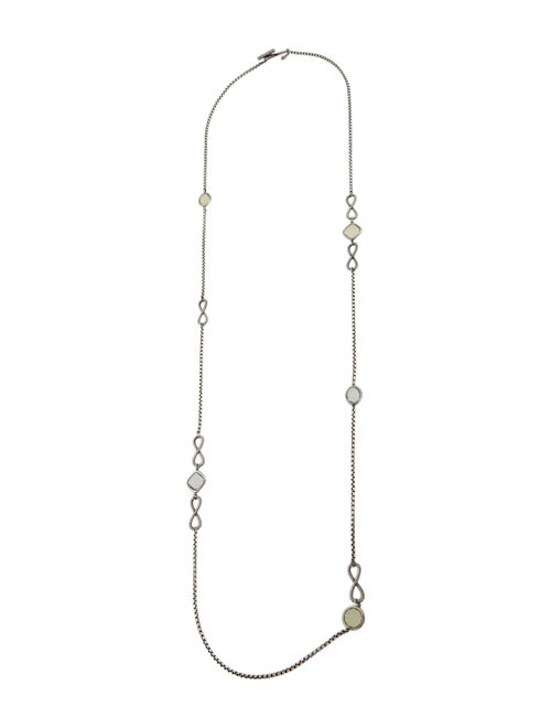 David Yurman Citrine & Prasiolite Long Infinity Station Necklace
