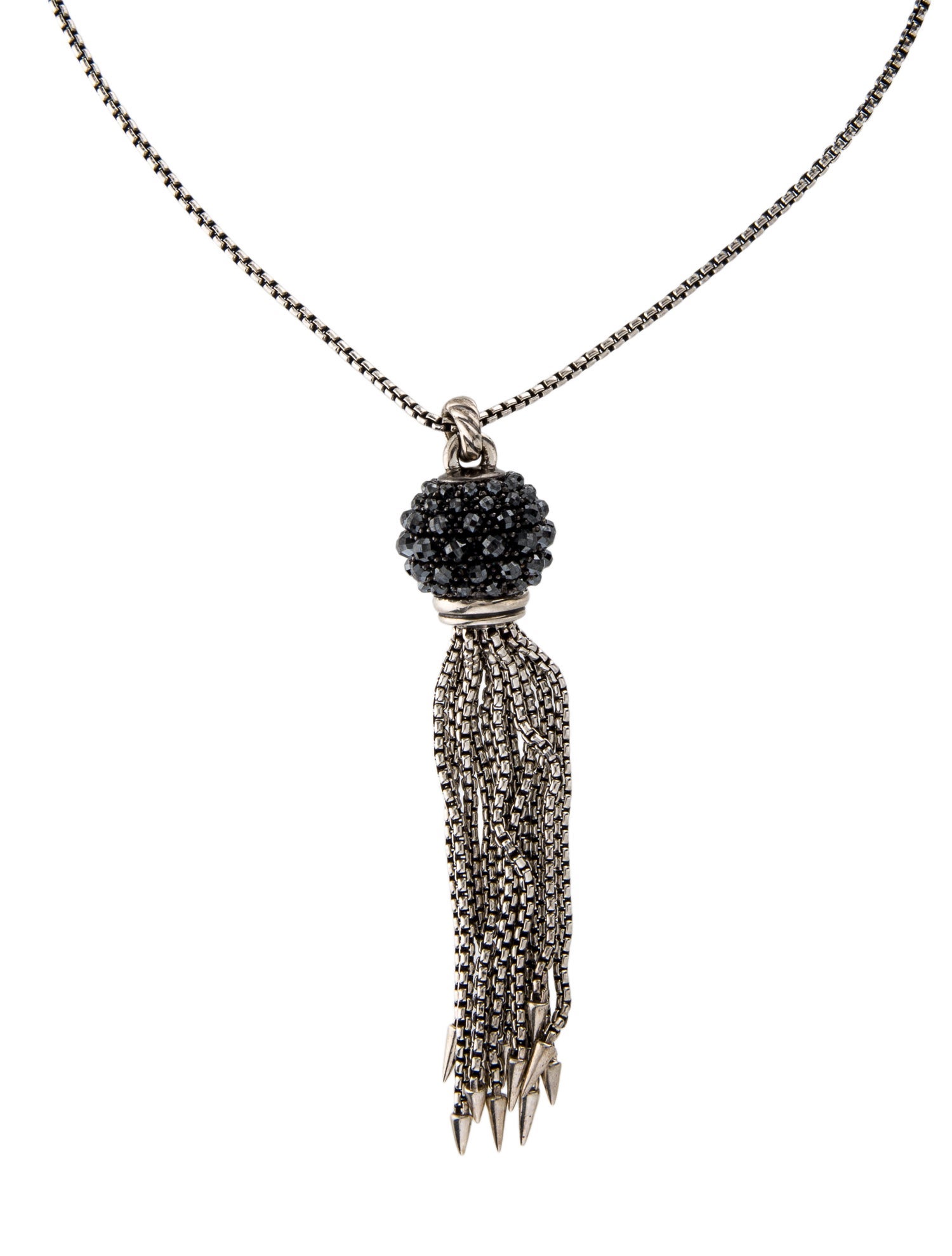 David Yurman Hematine Ostera Tassel Necklace